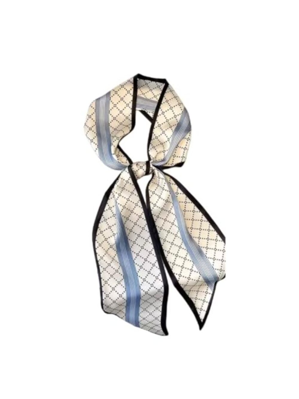 Silky Polyester Long Neck Scarf Satin Hair Wrap & Purse Accessory